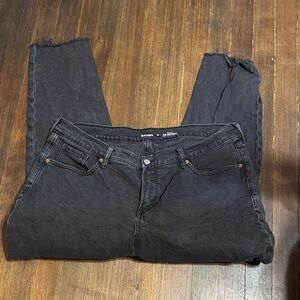 Old Navy Black Frayed Hem Skinny Jeans